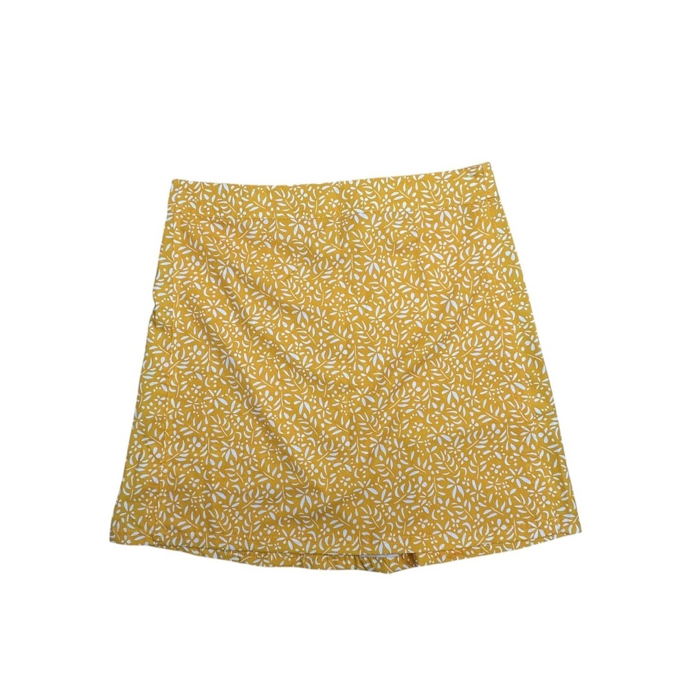 RipSkirt Skirt Womens Large Yellow Damask Citrus Wrap Short Travel Beach
